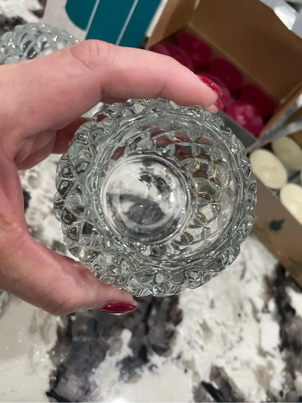 PartyLite Rockport Tealight Votive Crystal Candle Holders w/24 Votive Candles